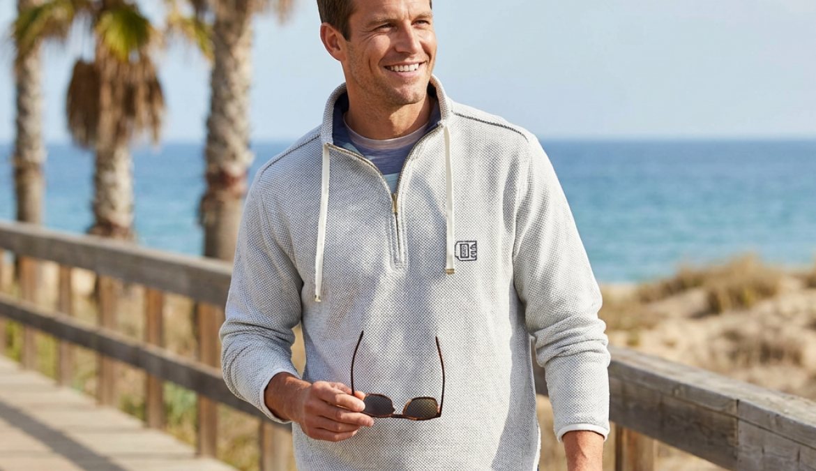  Mens 1/4 Zip Honeycomb