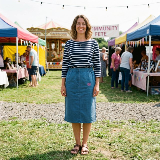 AS79S Classic Skirt Denim